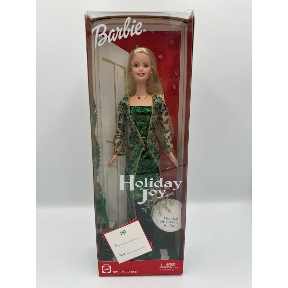 Barbie Holiday Joy 56286 Green Gown Jewelry Mattel 2003 NRFB Doll Accessories